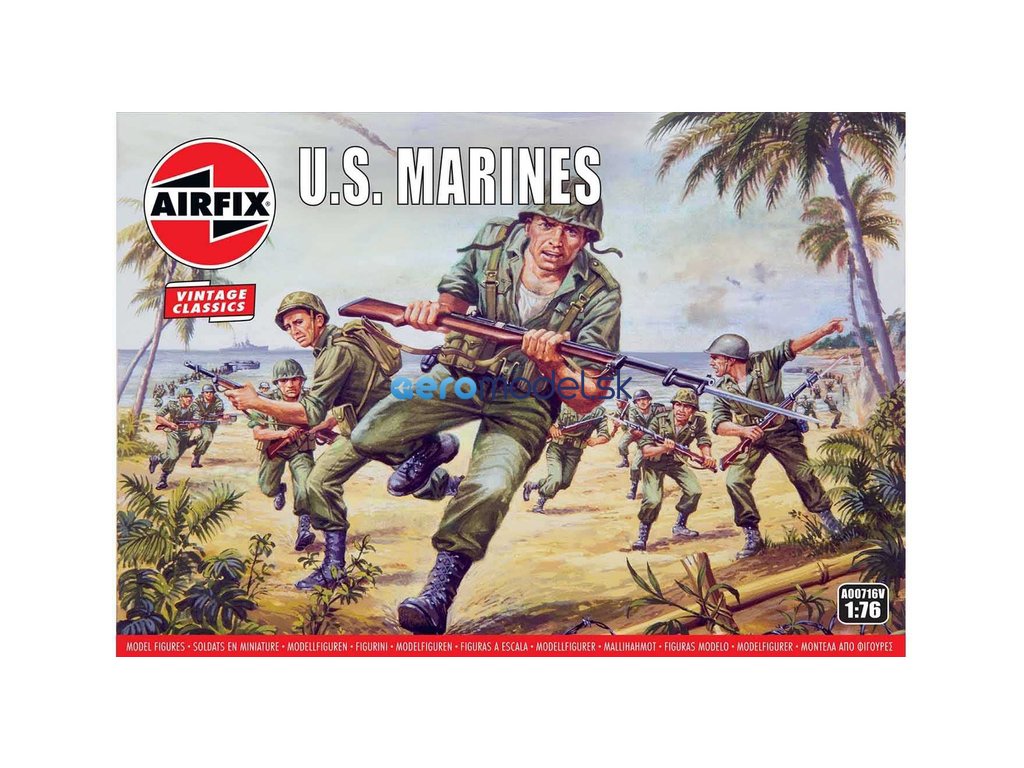 Airfix figurky - WWII US mariňáci (1:76) (Vintage)