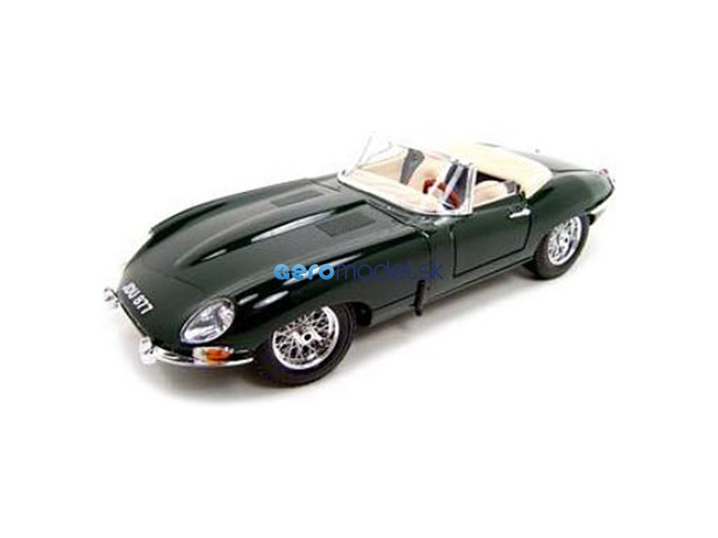 Bburago Jaguar E-type Cabriolet 1:18 zelená
