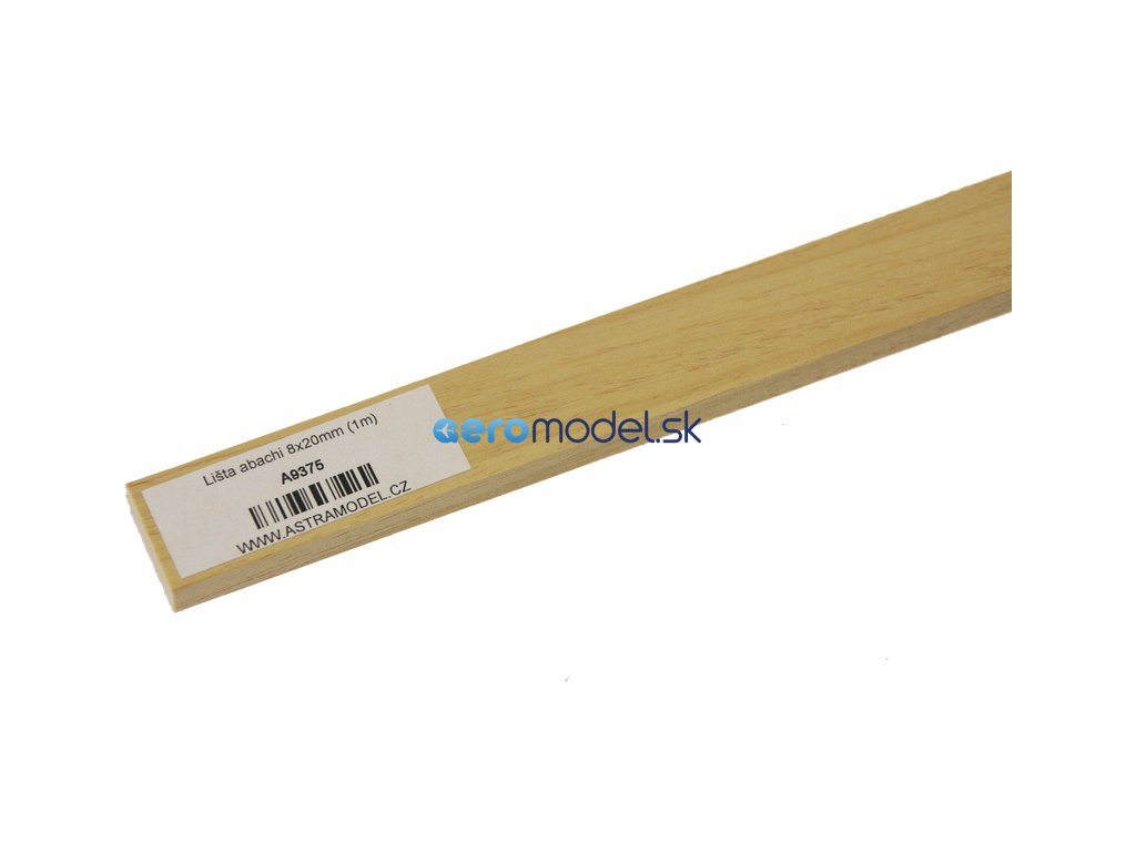 Lišta abachi 8x20mm (1m)