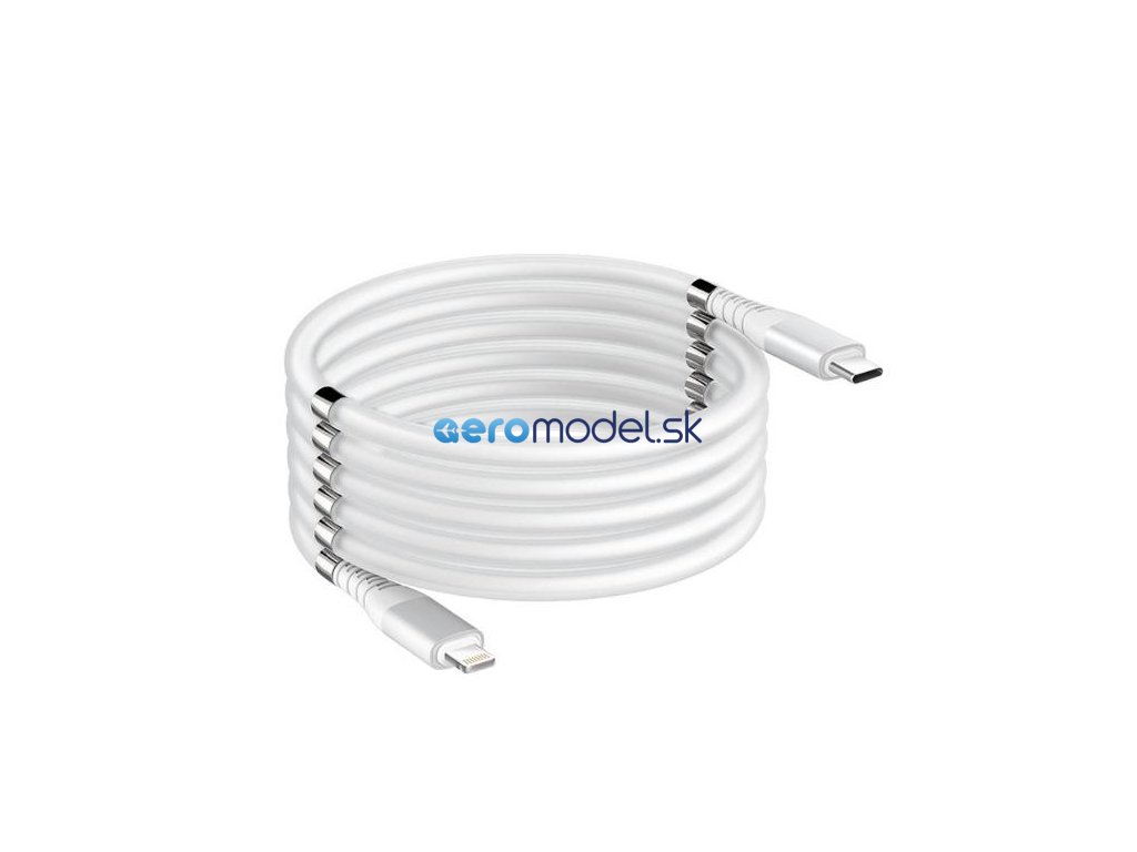 Magnetický samonavíjecí USB nabíjecí kabel (Type-C to Lightning)(180cm)