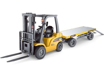 HUINA kovový vysokozdvižný vozík s prívesom 1:10