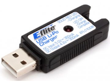 Nabíjač E-flite LiPo 3.7V 300mA USB