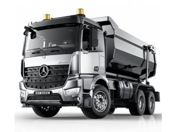 RC Kamión S-idee Mercedes-Benz Arocs RC kovový sklápač, 1:20, 4WD, sivý