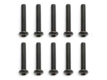 M3x18mm šroub s imbusouvou půlkulatou hlavou, 10ks.