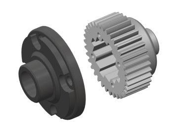 Dif. převody - kovové - Dif. plastvá klec - kompositový plast - 1 sada