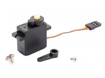 CRX18 - servo řízení, 1 kg, 3 drátové, včetně plastové páky, 1 ks.