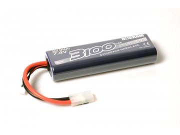 NOSRAM 3100mAh - 7.4V - 50C LiPo Car Stickpack Hardcase - Tamiya konektor