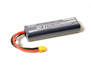 NOSRAM 3100mAh - 7.4V - 50C LiPo Car Stickpack Hardcase - XT60 konektor