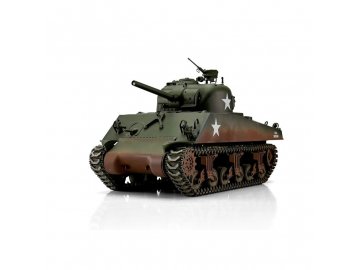 TORRO tank PRO 1/16 RC M4A3 Sherman 75mm kamufláž zelená - infra IR - Servo