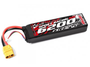 Sport Racing 60C - 6200mAh - 11,1V 3S - LiPo Semi-Soft case - XT90