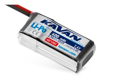 KAVAN - Li-Po 400 mAh/7,4 V 60/120C, 2,96 Wh