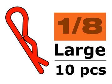 Sponka karosérie velká 45° červená (10)