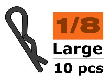 Sponka karosérie velká 45° černá (10)