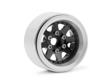 1.9'' Hliníkové beadlock disky offset -10 mm pro 1/10 crawler/expedice černé - 2 ks