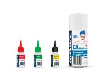 KAVAN POWER CA PACK vteř. lepidlo 3x20g (Ř,S,H) + aktivátor PRO 150ml (EN)