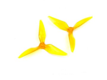 3-listá vrtule průhledný oranžová 5,1x5 CW/CCW (10 párů)