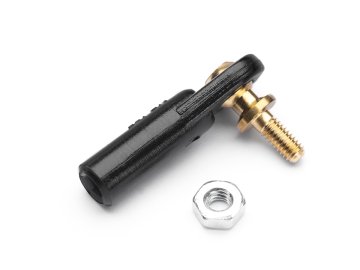 2408 Kulový čep V1, pr.4mm, M2/M2 Dlouhý Černý 2ks
