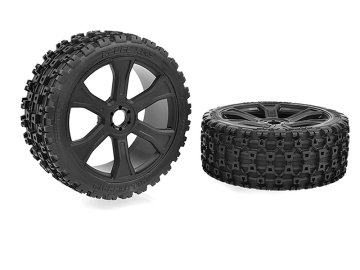 Rebel XMS - ASUGA XLR Off-Road gumy - nízkoprofilové - nalepené na černých diskách - 2 ks.