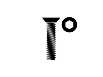 Ocelový Imbusový šroub s zápustnou hlavou, M4x14mm, 10 ks.