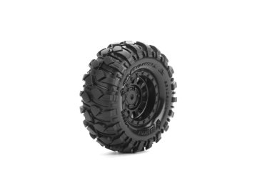 CR-ROWDY 1.0 - Kompletní 1/18 a 1/24 crawler kola s černými disky pro 7mm hex, 2 ks