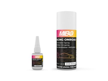 MIBO Racing Onroad vteřinové lepidlo (20g) + PRO aktivátor spray (150ml)
