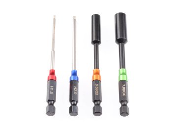 Násada pro akku šroubovák, sada, Imbus a Nástrčkový klíč (1,5, 2.0 a 5.5, 7,0mm)