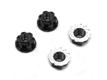 Hliníkové matice kol Lock Nut 4ks - Černé