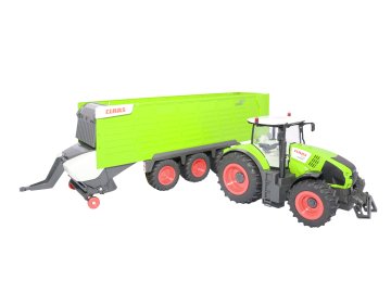 RC TRAKTOR CLAAS AXION 870 + S PRÍVESOM CARGOS TRAILER