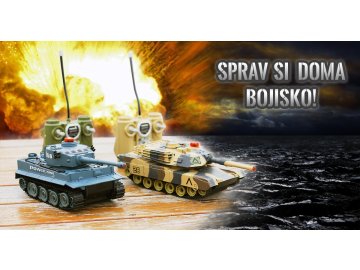Sada bezpečných infra tankov 1/24, 2v1 na diaľkové ovládanie
