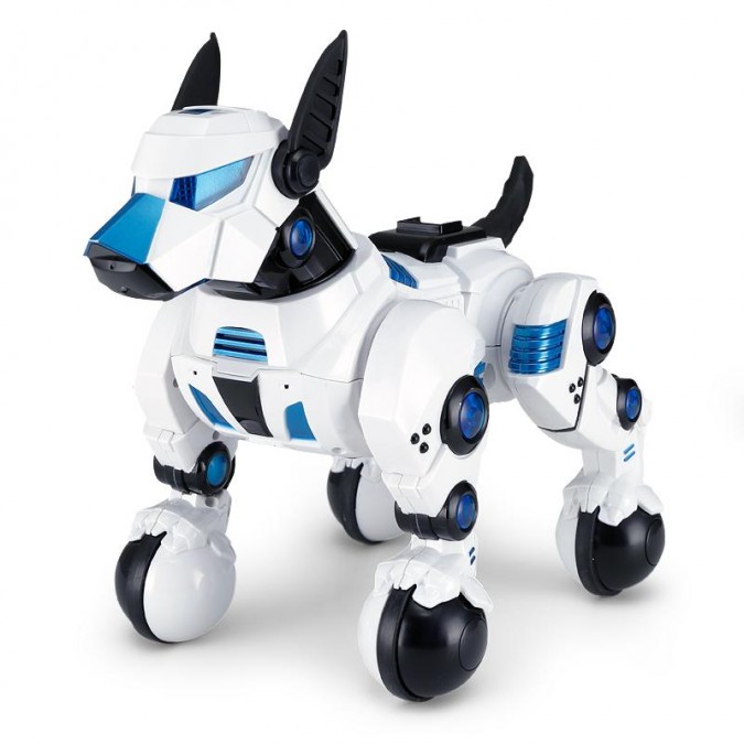 Rastar Interaktívny pes DOGO 1:14 spev tanec vykonávanie príkazov LED biela Farba: Biela