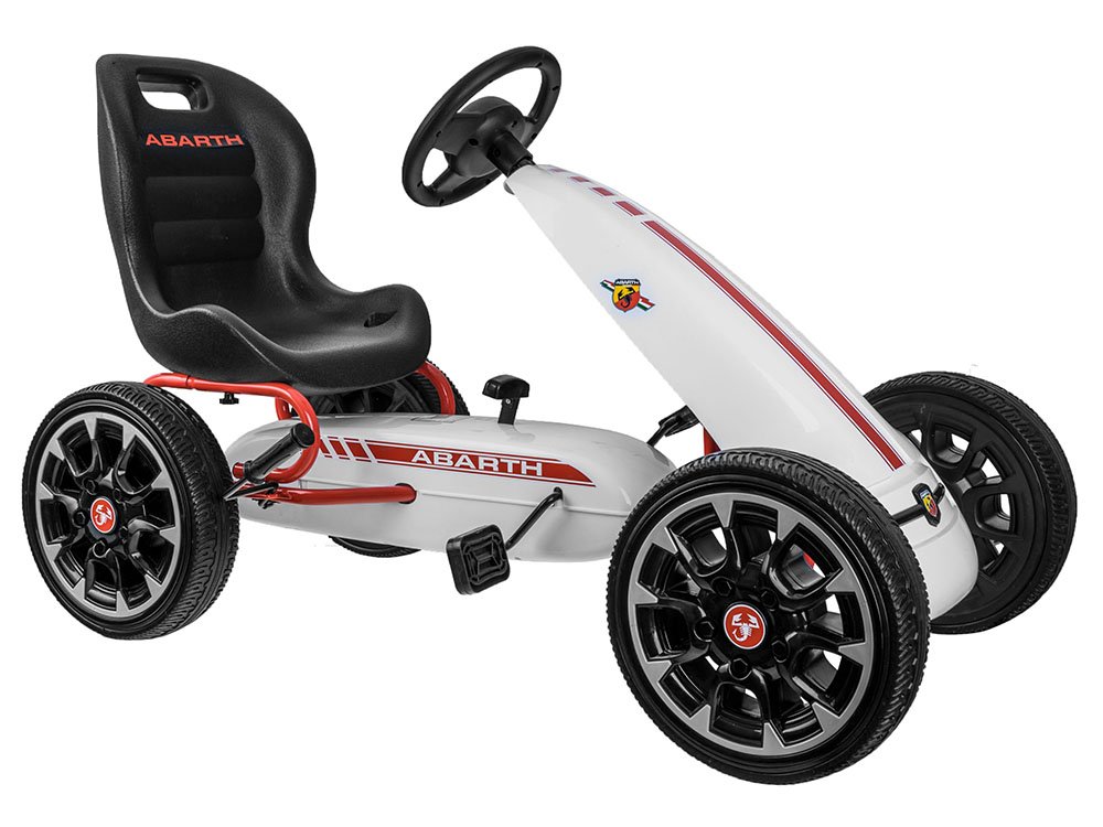 ABARTH Gokart na pedály Šľapacia motokára s voľnobehom čierna Eva kolesá