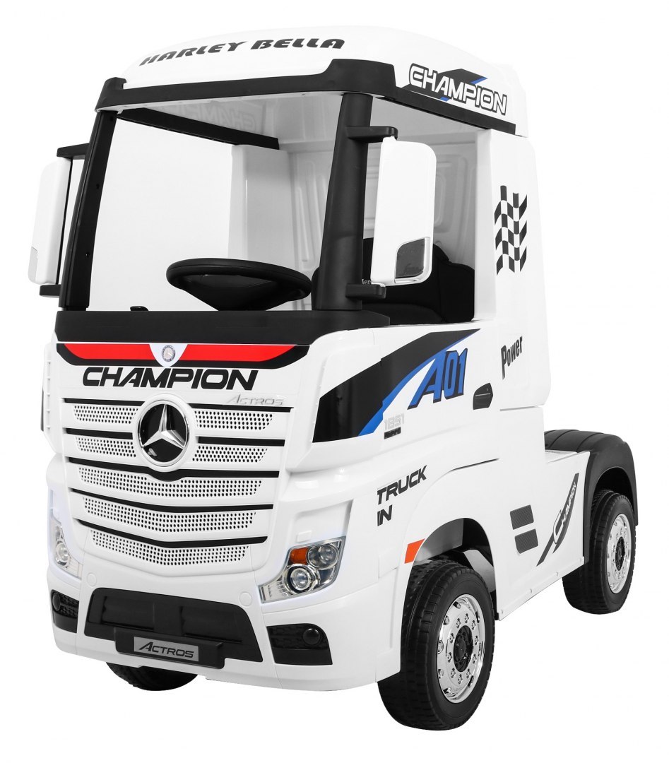 Detské elektrické autíčko Mercedes Benz Actros Biele
