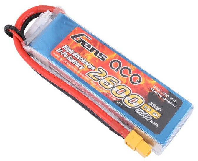 Batéria Gens Ace TATTU: 2600mAh 11.1V 60C XT60 Gens Ace