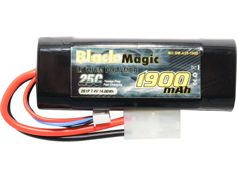 Black Magic LiPol Car 7.4V 1900mAh 25C Tamiya BMA25-1900-2TAM