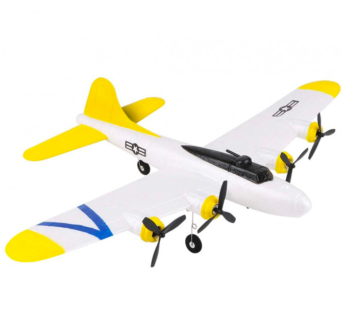 RC lietadlo P-38 Lightning 2,4 GHz RTF (rozpätie krídel 43 cm) - strieborná