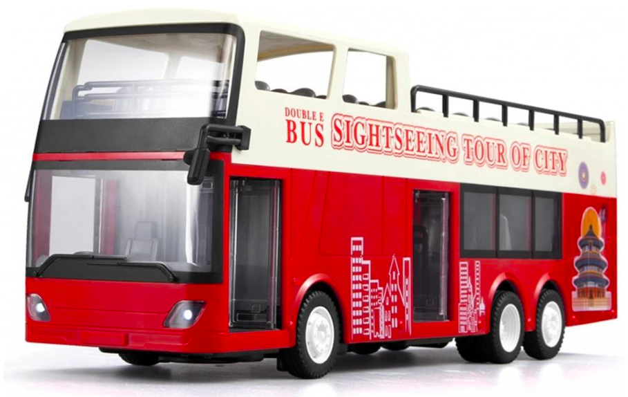 Double Eagle: Dvojposchodový autobus 1:18, 2,4 GHz, RTR - červený