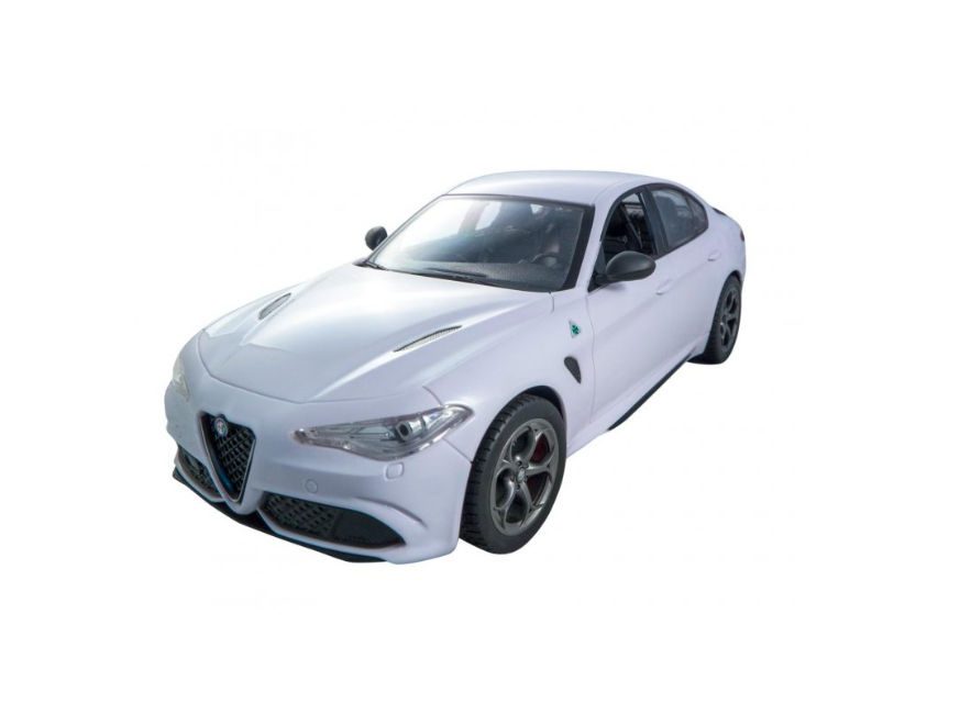 Siva RC Auto Alfa Romeo Giulia Quadrifoglio, licencovaný model 1:14, LED, RTR, biela