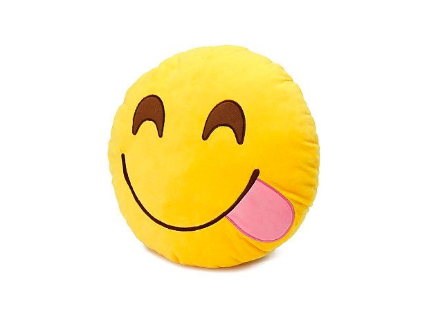 DEKORATÍVNY VANKÚŠ EMOJI EMOTE - S JAZYKOM