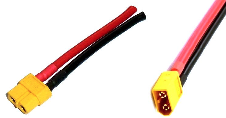 Pár spájkovacích káblov XT60 plugs with 12AWG 10cm kábel