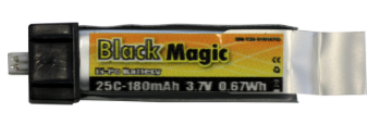 Black Magic LiPol 3.7V 180mAh 25C EFL