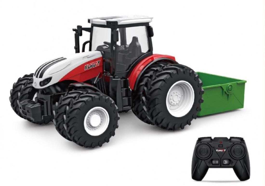 Huina (H-Toys): Poľnohospodársky traktor s výsypným kontajnerom 1:24 2,4 GHz rtr