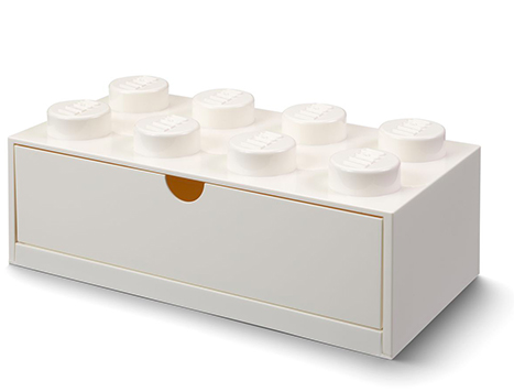LEGO STOLNÝ BOX 8 SO ZÁSUVKOU BIELÝ