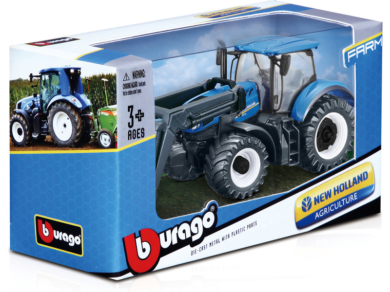 Traktor Bburago s nakladačom (sada 12 kusov)