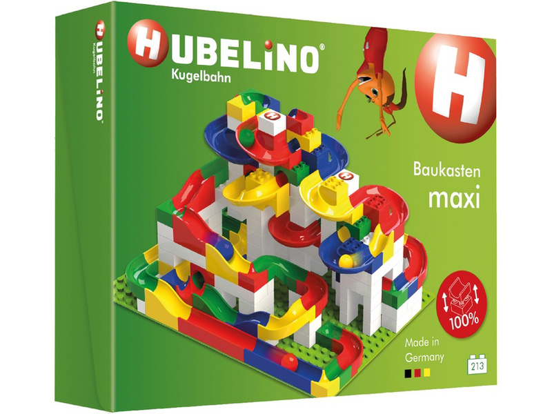 HUBELINO Guličková dráha - sada s kockami Maxi 213 kusov