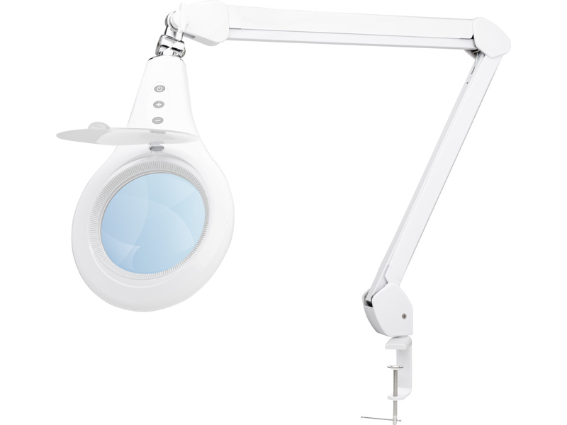 Shesto Stolná lampa Lightcraft s okrúhlou lupou dlhá