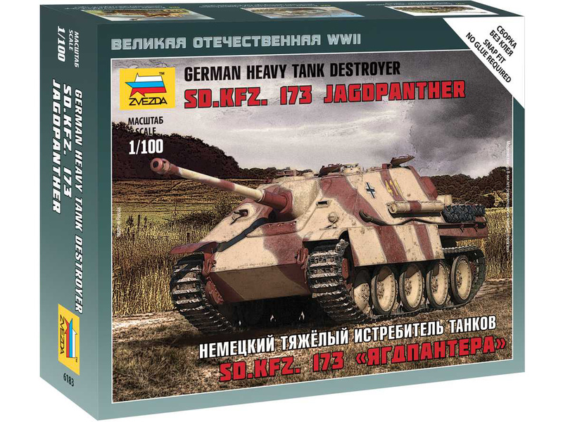 Zvezda Sd.Kfz.173 Nemecký ťažký stíhač tankov Jagdpanther (1:100)