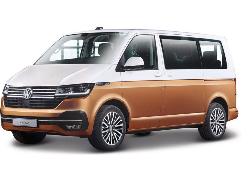 Bburago Volkswagen T6.1 Transporter 2020 1:43 bielo-hnedý