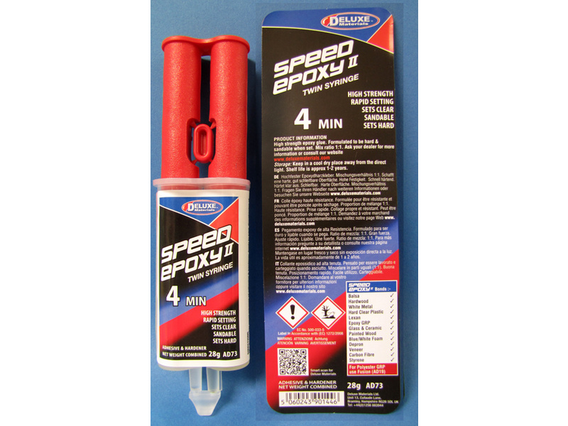 Deluxe Materials Speed Epoxy II 4 min v injekčných striekačkách 28g