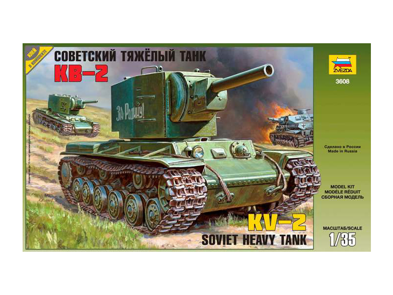 Zvezda Sovietsky ťažký tank KV-2 (1:35)