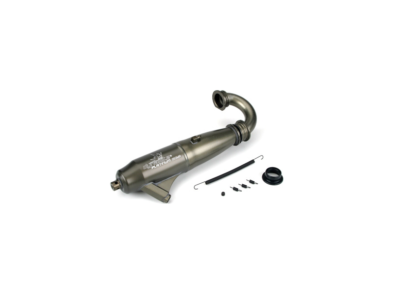 Dynamite 1/8 053 Mid-Range Inline Exhaust Sys:Hard Anodized